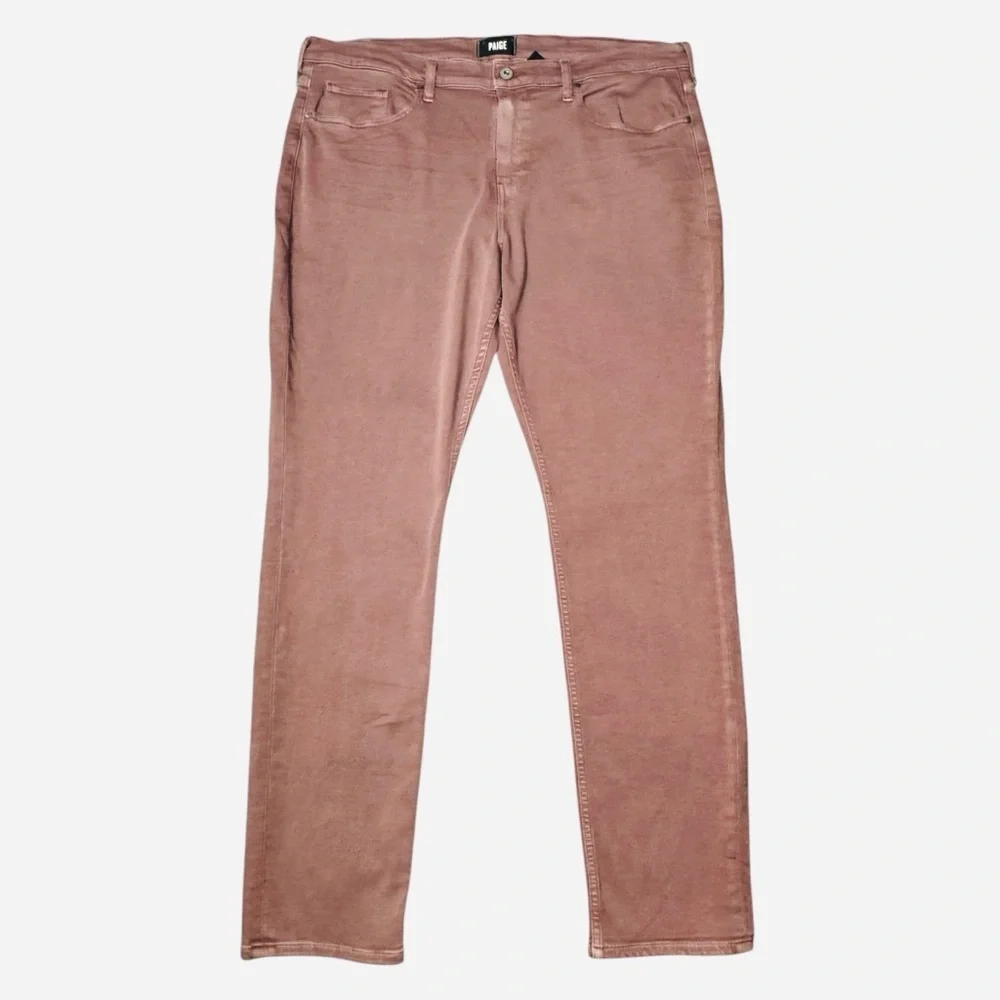 NWT New PAIGE Lennox Slim Fit Jeans in Vintage Twilight Rouge Size 40